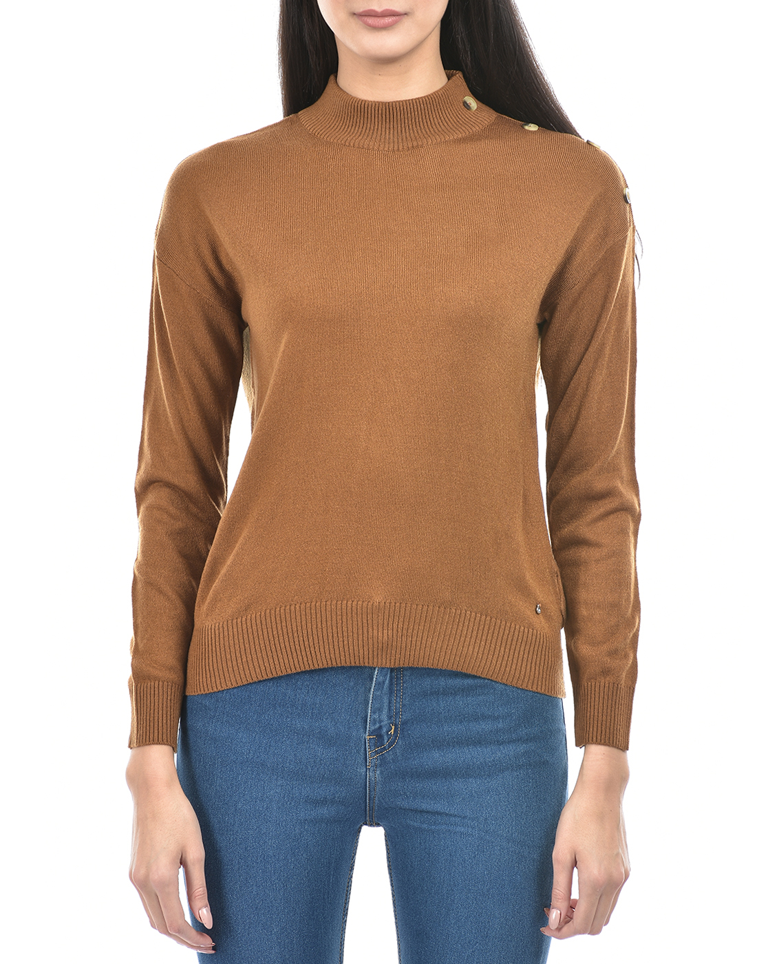 Numero Uno Women Solid Mustard Sweater